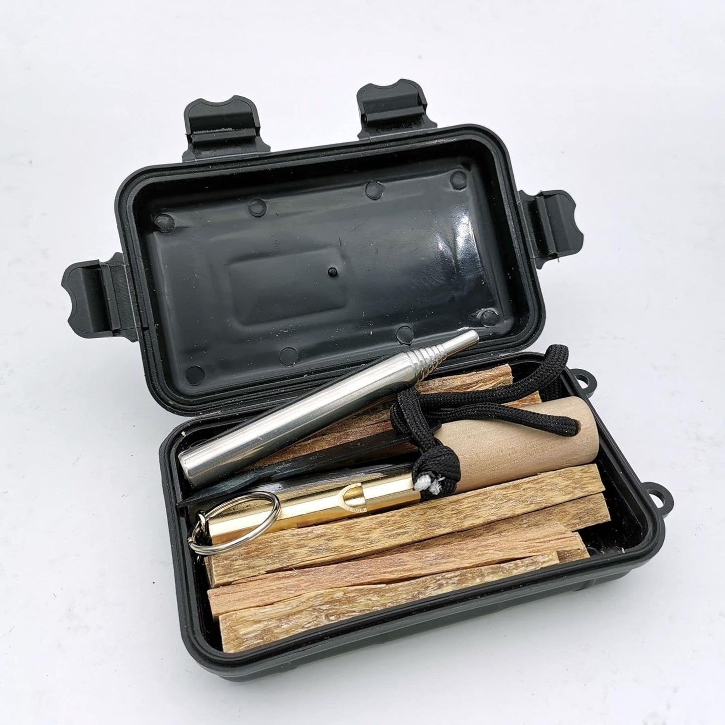 WDOPEN Fire Starting Kit,Outdoor Survival Kit,Includes Multiple Fire Starting Systems and Emergency Tinder Sources,Perfect for Camping, Hiking