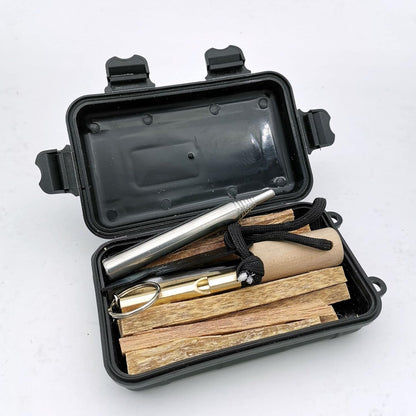 WDOPEN Fire Starting Kit,Outdoor Survival Kit,Includes Multiple Fire Starting Systems and Emergency Tinder Sources,Perfect for Camping, Hiking