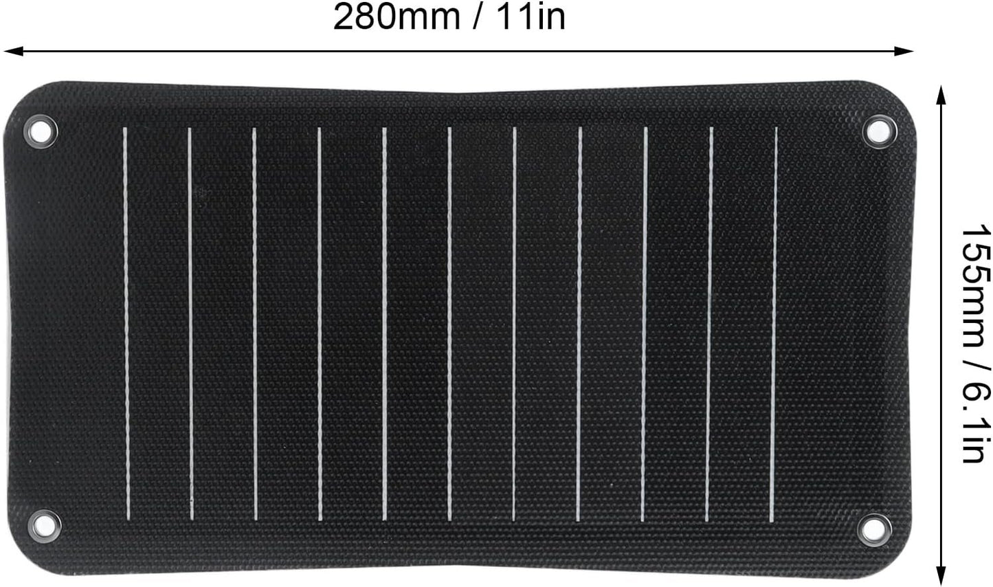 Tyenaza Solar Panel Charger, Outdoor Solar Power Charger ETFE Portable USB Solars Battery Chargers 5V Output for Camera, Water Pump, Small Fan, Power Bank