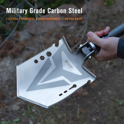 Sahara Sailor Survival Shovel with Axe, High Carbon Steel Tactical Shovel Camping Shovel Hatchet Combo - 4 Thicken Extension Handles, 20-39.5 Inch Survival Gear and Equipment for Hiking Camping