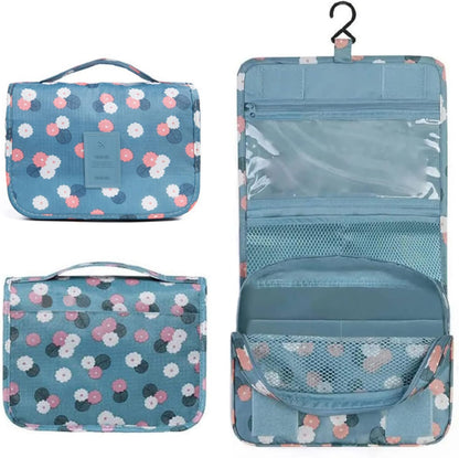 Kettion Hanging Travel Toiletry Bag, Foldable Hygiene Bag, Waterproof Wash Bag with Hanging Hook, Toiletries Bag, Skincare Bag, Cosmetic Bag, Portable Storage Bag for Bathroom Shower Makeup Organizer