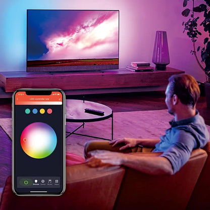 Wiby AI 5M LED Strip, Smart LED Strips, Christmas Lights for Bedroom, Works with Alexa/Google Assistant, AI Lighting Design Assistant, Music Sync for TV Gaming Bar Party (5M)