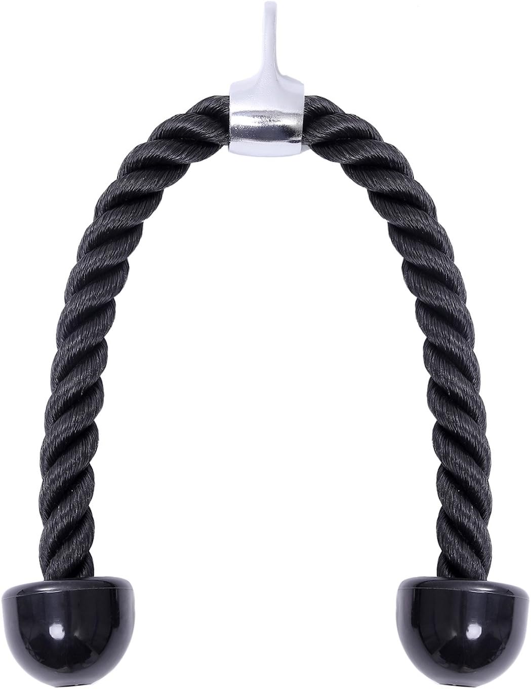 KYLIN SPORT 27" Tricep Rope Pull Down Sport Gymmastic Exercise Machie Cable Attachment Heavy Duty Nylon Rope Easy to Grip & Non Slip