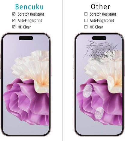 [2 Pack] Bencuku Screen Protector for iPhone 16 Plus 6.7-Inch Tempered Glass, Anti-Scratch, Bubble Free, Case Friendly