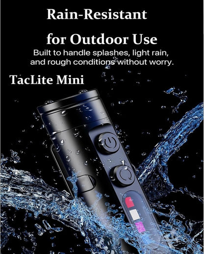 Taclite Mini – The Ultimate Everyday Micro Tool, Flashlights High Lumens Rechargeable, Rechargeable LED Magnetic Super Bright Tactical Flashlight, Waterproof, 3 Brightness(Black+Silver)