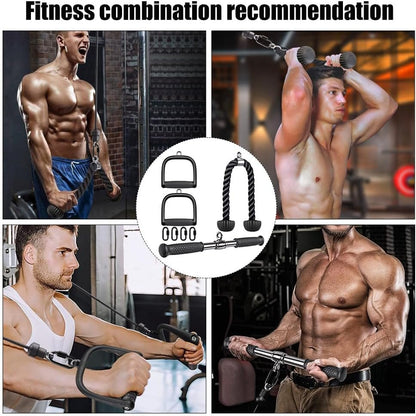 Kipika Tricep Pull Down Attachment, Cable Machine Accessories for Home Gym, Cable Machine Attachments Pulley System Gym, LAT Pull Down Attachment Weight Fitness
