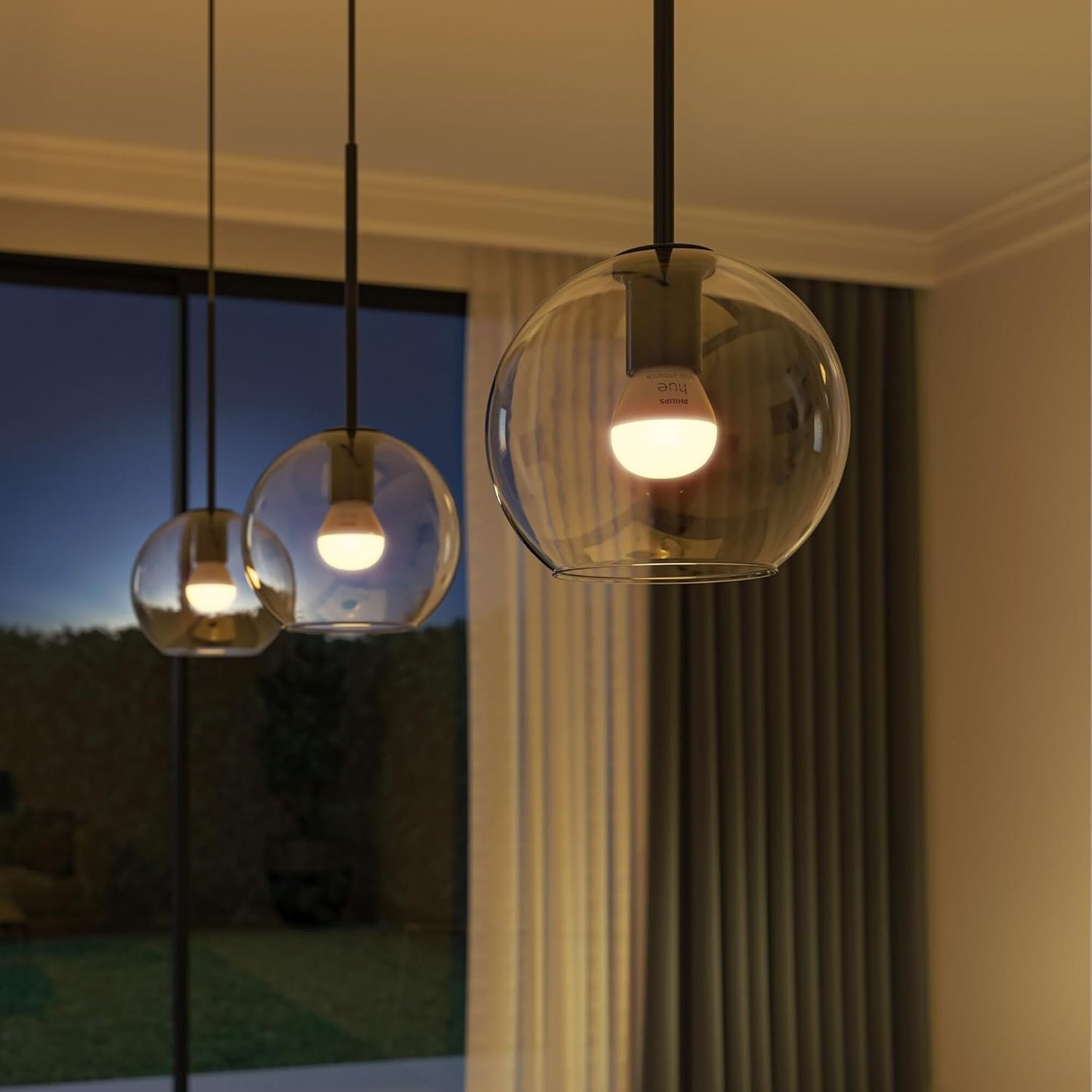 Philips Hue White and Colour Ambiance Luster Smart LED Light Bulb 1 Pack [E14 Edison Screw] for Indoor Home Lighting, Livingroom, Bedroom.