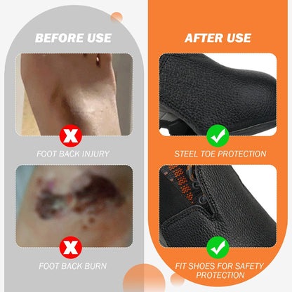 1 Pair Steel Toe Inserts for Shoes, Anti-Smash Overshoes with Elastic Strap, Metatarsal Guard for Safety Boots & Footwear Protection