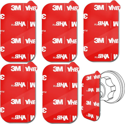 3M Sticky Adhesive Replacement for Magnetic Dashboard Car Mount Holder Base, volport 5 Pack Rectangle Heat Resistance Double Side Tape VHB Sticker Pads for Dash Magnet Phone Mounts & Ring Grip Socket