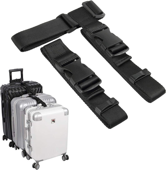 Vigorport Luggage Connector, Straps for Suitcase, Add A Bag Adjustable Attachment Accessories 1.25" Endless for Connect Your 3 Luggage Together-2 Pack