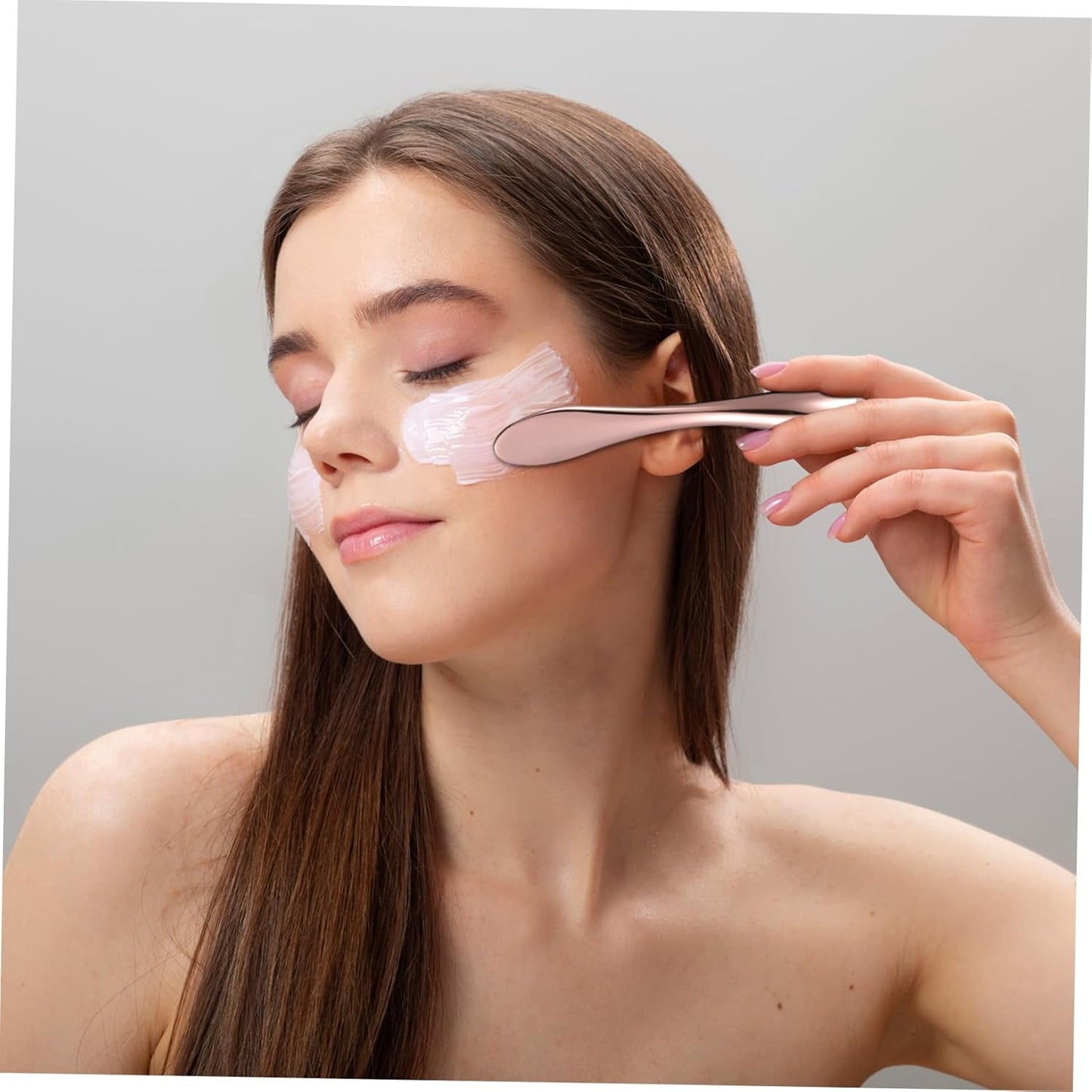 Mipcase 6Pezzi Applicatore per Crema per Occhi Spatola Metallo con Massaggiante Strumento per Routine Della