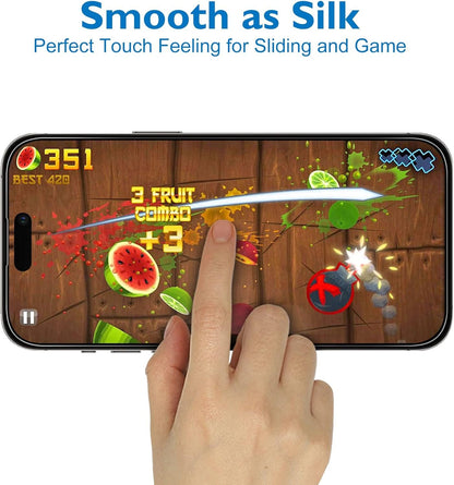 Mothca [2+2 Pack] Matte Screen Protector for iPhone 14 Pro + Camera Lens Tempered Glass Protector Anti-Glare & Anti-Fingerprint Tempered Glass Clear Film Case Friendly Bubble Free - Smooth as Silk