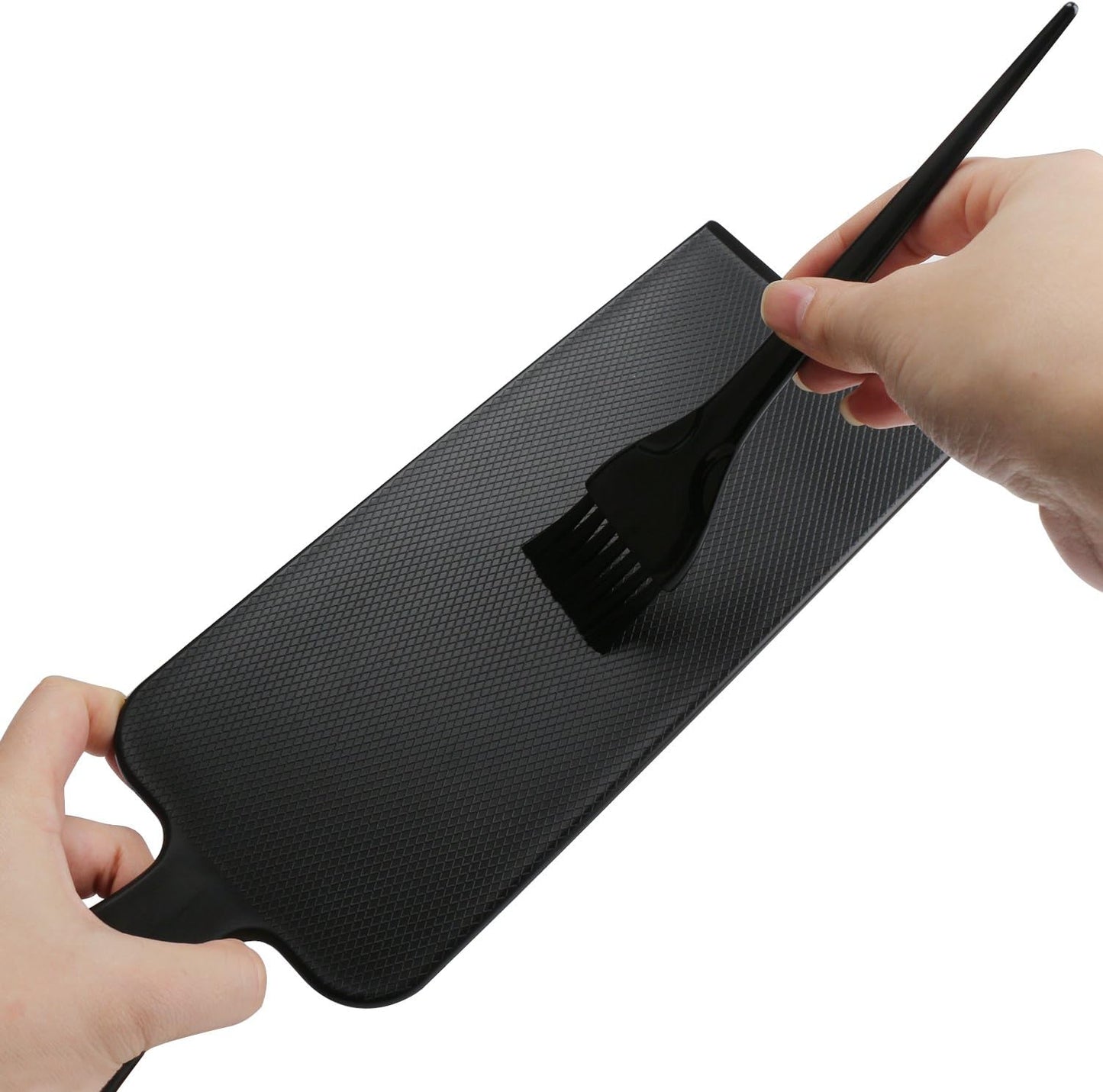 Segbeauty Black Highlight Board and Hair Tint Brush Set, Salon Hairdresser Highlighting Paddle & Hair Colouring Brush - Perfect for Hair Painting/Balayage Highlights