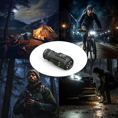 Mini LED Flashlight - Handheld, Aluminum, Rechargeable, 5 Lighting Modes, Waterproof, Tactical Design for Outdoor Activities and Emergencies