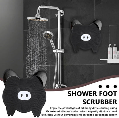 Shower Foot Scrubber, Suction Cup Exfoliator, Callus Remover Brush, Quick Drying Material, Non Slip Wall-Mounted Design, Excellent For Bathroom, Seniors, Pedicure Care Use