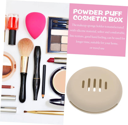 Beatifufu Kit Viaggio Per Spugna Da Trucco Astuccio Portatile in Silicone Per Piumino Da Cipria Accessori Make Up Compacti