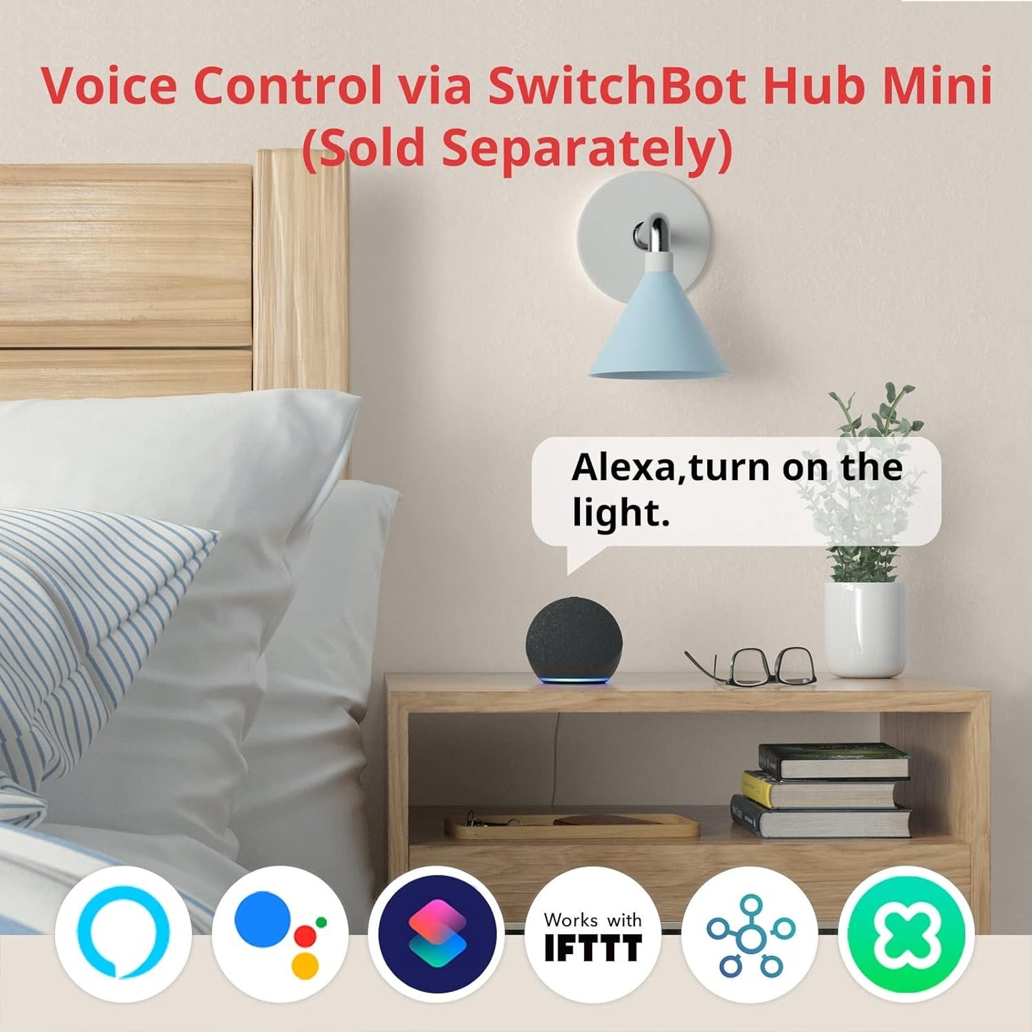 SwitchBot Smart Switch Pusher with Remote - No Wiring, Control with APP, Timer and Bluetooth Remote, Add SwitchBot Hub Mini to Make it Compatible with Alexa, Google Home, IFTTT (White)