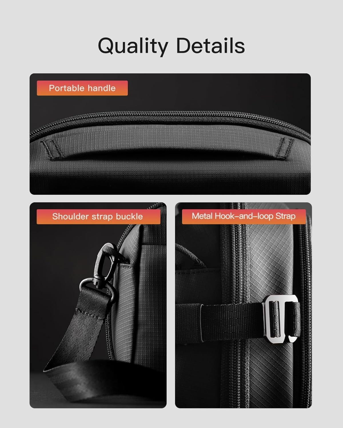 Inateck Electronics Organizer, Waterproof Accessory Pouch, Convenient and Portable Storage Bag, Travel Friendly, AB03010 Black
