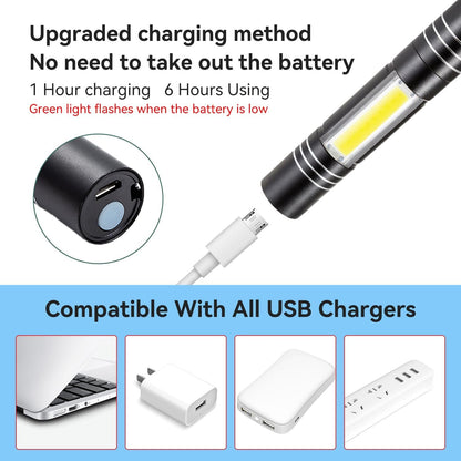 MIPREZT Rechargeable 2 in 1 Green Light & EDC Torch Flashlight Long Distance Range for TV/LED/LCD Screens Tactical Flashlights Presentation Office/Outdoors/Astronomic/Construction