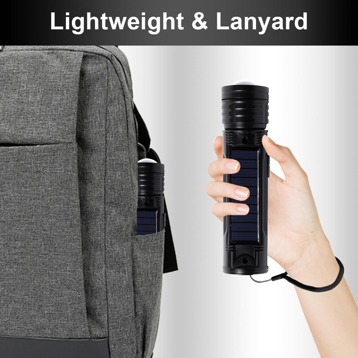 Flashlight Rechargeable, 5 Modes LED Torch Light 500000 High Lumen Super Bright, Zoomable, Water-Resistant, Tactical Flashlights for Camping, Hiking, Emergencies, Dog Walking Outdoor Indoor