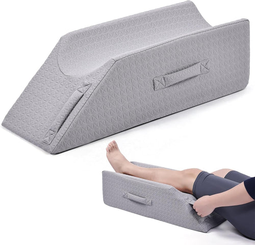 Shinnwa Leg Elevation Pillow Post Surgery with Washable Cover and Handle, Leg Support for Injury Recovery&Pain Relief, Knee Pillow for Sleeping - Grey