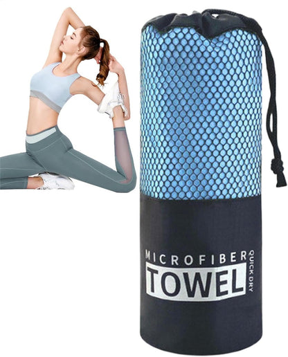 Quick Drying Beach Towel, Microfiber Sandproof Bath Towel, Ultra-Absorbent Workout Gear, Portable Fast-Dry Cloth for Fitness and Travel, 15.75x31.5 inches, Microfiber