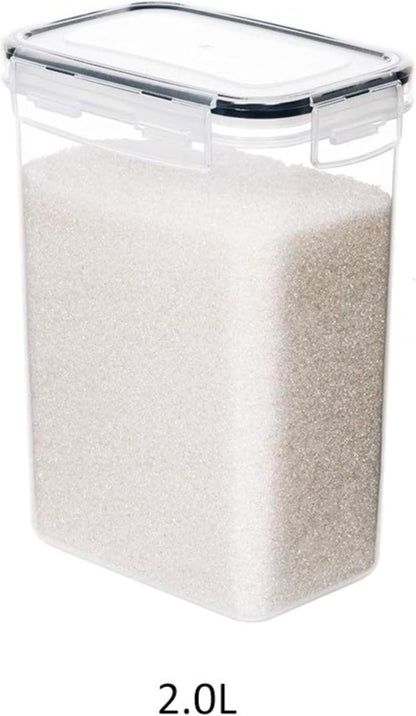 BADIABO Airtight Food Storage Containers Set, 16 Pcs BPA Free Plastic Dry Food Canisters for Kitchen Pantry Organization and Storage Ideal for Cereal, Flour & Sugar - Black Labels