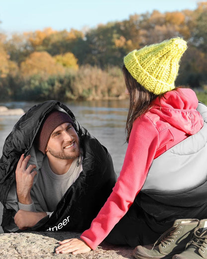 Camping Sleeping Bag for Adults: Sportneer 3 Season Warm Weather Waterproof Lightweight Sleeping Bag for Kids Backpacking Sleeping Bags for Adult Boys Girls Camping Hiking Outdoor