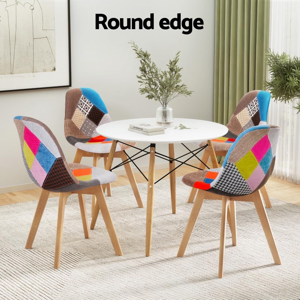 Artiss 5 Pcs Dining Table and Chair Set, Kitchen Tables & Chairs Setting Desk Nursing Reading Seating Home Living Room Restaurant Cafe Indoor Furniture, MDF Tabletop + 4X 47cm Height Seat