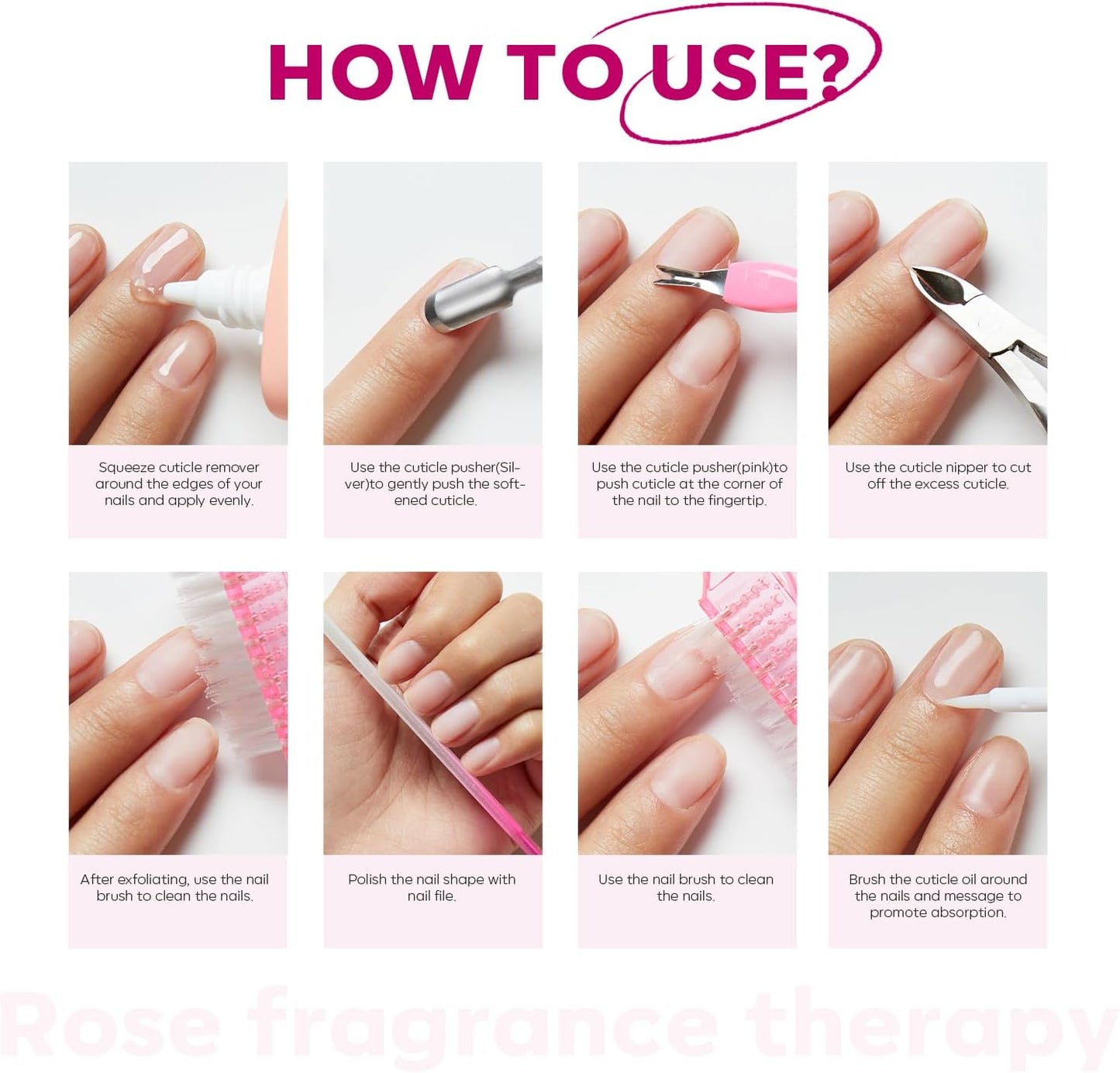 Modelones Cuticle Remover Kit - Cuticle Remover Cream & Cuticle Oil, Cuticle Care Kit w/Cuticle Trimmer Cuticle Pusher & Cuticle Nipper for DIY Nail Manicure, Removedor de Cuticula for Nail Care