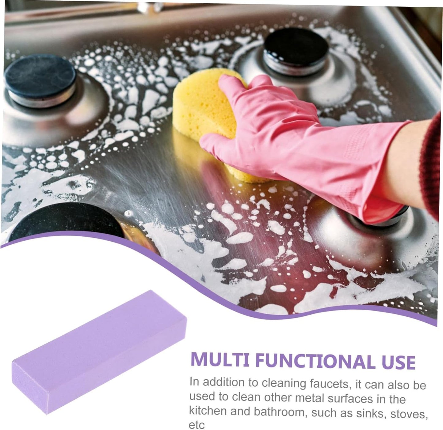 minkissy Eraser to Remove Stains Drainer Cleaner Drain Unblocker Holder Soft Gummy Stone Refill Snowboard Gummy Stone Granite Polishing Pads Sponge Sandpaper Block Rubber Purple