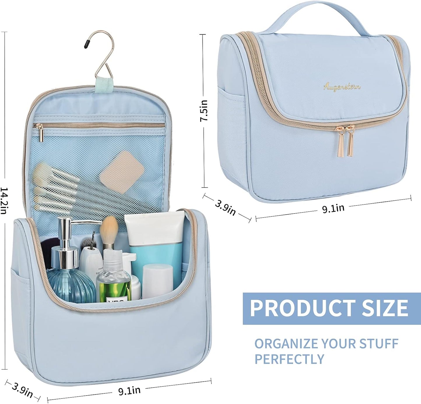 Makeup Bag Travel Cosmetic Bag Hand-Portable Girl Cosmetic Bag For Women Large Toiletry Bag Organizer, Blue, XX, Gg061