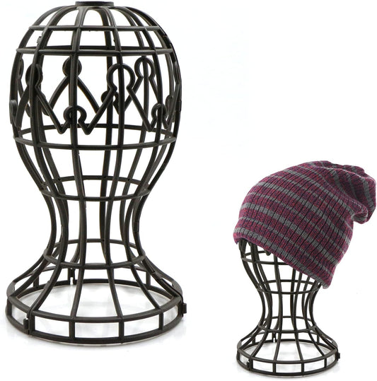 Plastic Wig Holder - Portable Wig and Hat Holder for All Wigs and Hats, Wig Display Tool, Tool Holder, Hat and Black Cap Holder