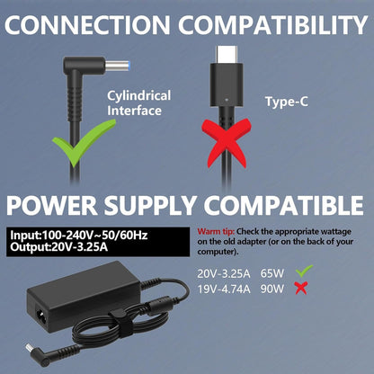 Hafiuege 65W 45W Universal 19V Laptop Charger AC Power Adapter for Asus Acer Aspire 1 3 5 Compatible Some HP Toshiba; Samsung IBM ComPad Sony Ultrabook Notebook Chromebook Monitor Supply