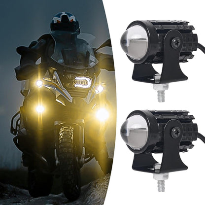 Generico LED Motorcycle Lamp, Bike Headlight, High Power Bright Beam, Waterproof Design, 1 Pair Black, Premium Quality Portable Compact Ideal for Nighttime Riding Commuting Safety