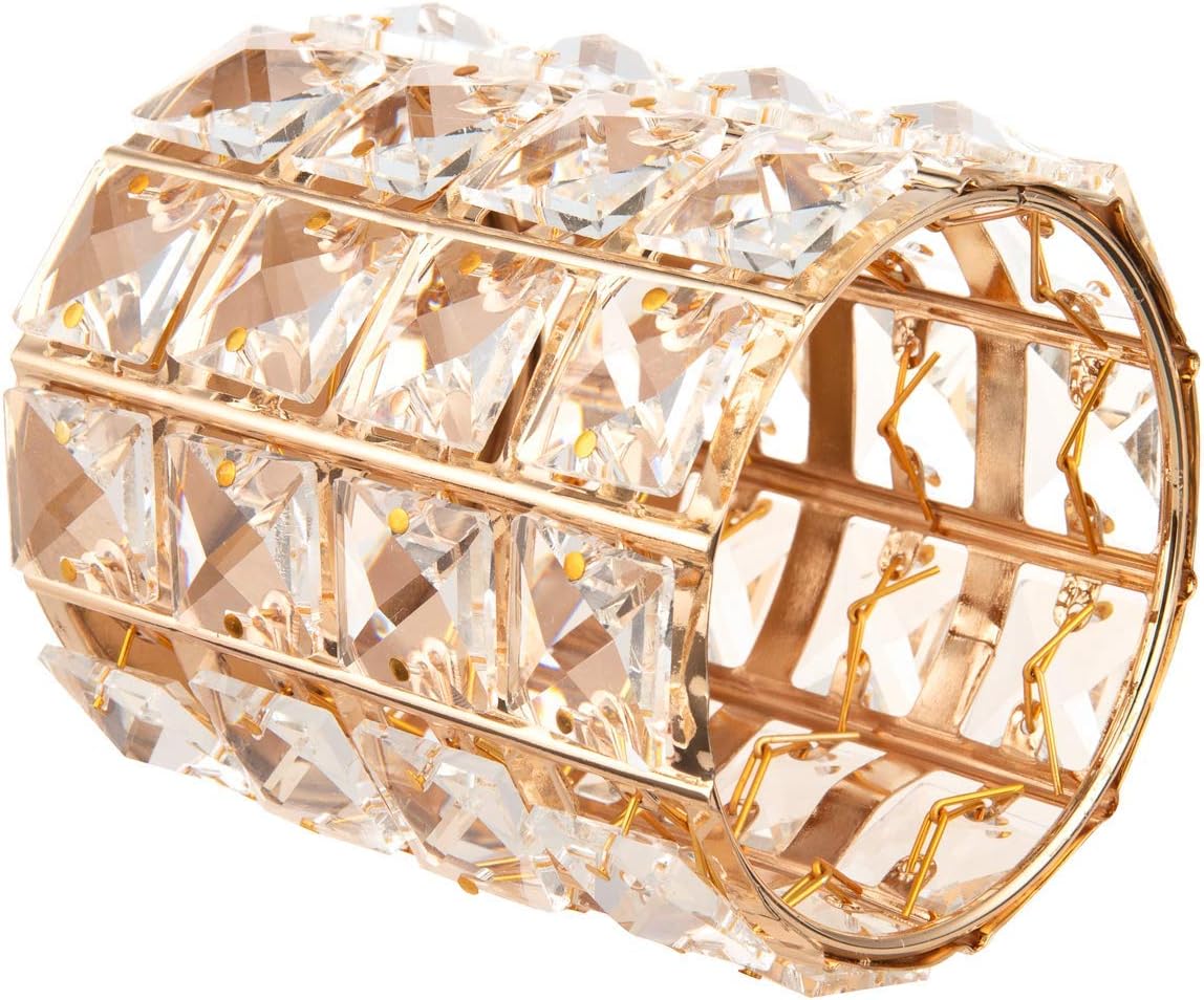 Feyarl Crystal Beads Makeup Brush Holder Pen Pencil Holder Storage Organizer Container (Gold)