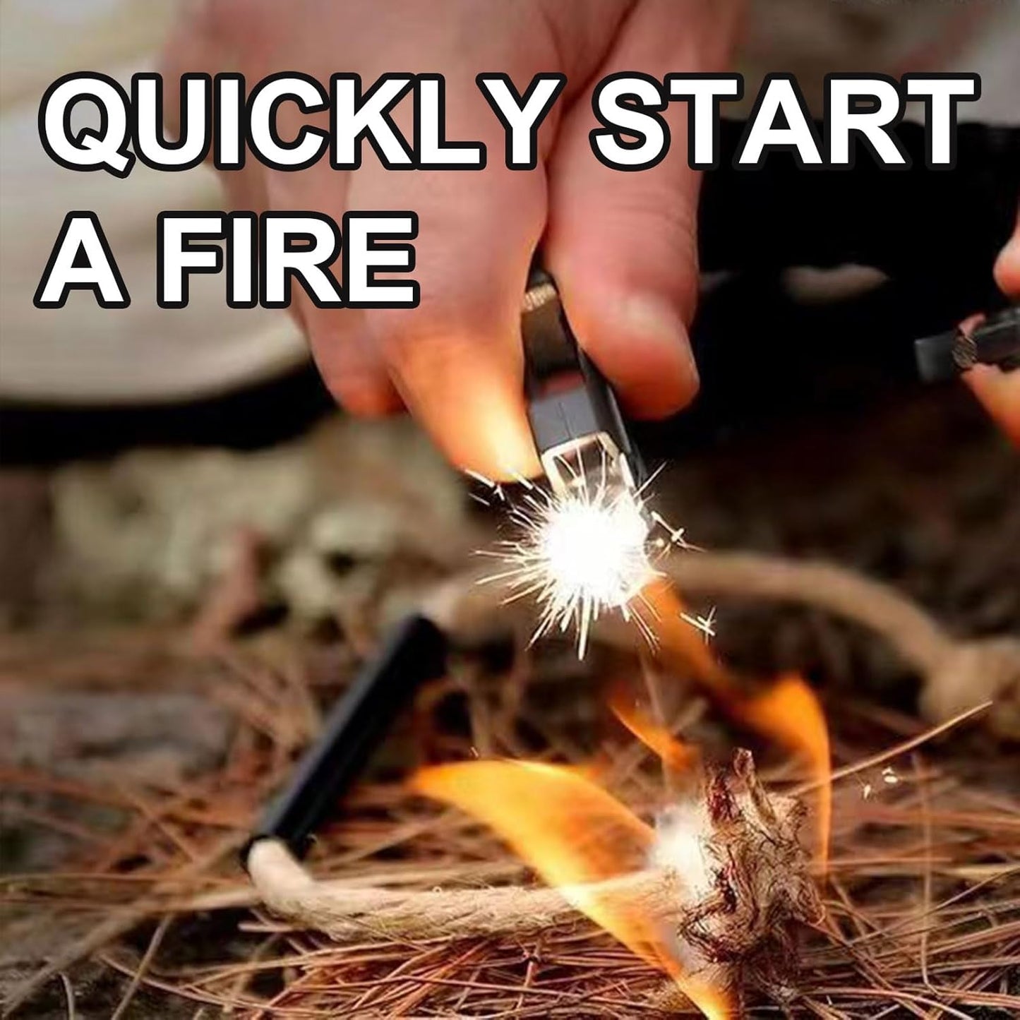 Mengdiyi Survival Paracord Bracelet Adjustable Gear Kit,Fire Starter, Bigger Compass, Survival Whistle, Perfect for Camping, Hiking, Fishing