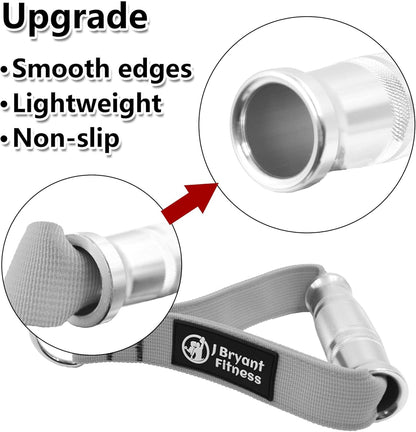 J Bryant Fitness Metal Gym Handles for Cable Machine Attachment Heavy Duty Aluminum Alloy Handle Grips Durable Workout Handles for Resistance Bands Pulley LAT Pull Down System