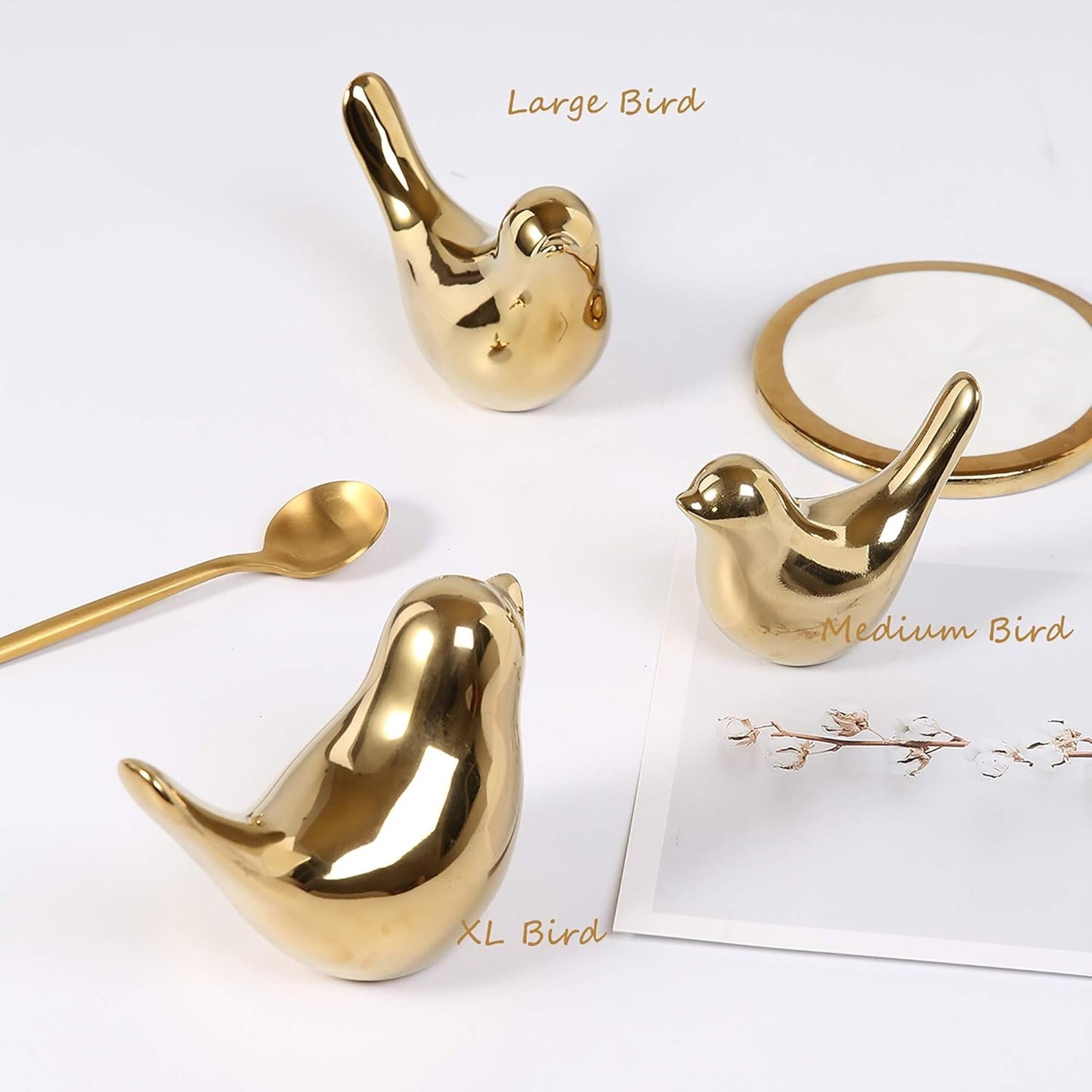 FANTESTICRYAN Small Animal Statues Home Decor Modern Style Gold Decorative Ornaments for Living Room, Bedroom, Office Desktop, Cabinets