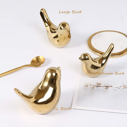 FANTESTICRYAN Small Animal Statues Home Decor Modern Style Gold Decorative Ornaments for Living Room, Bedroom, Office Desktop, Cabinets