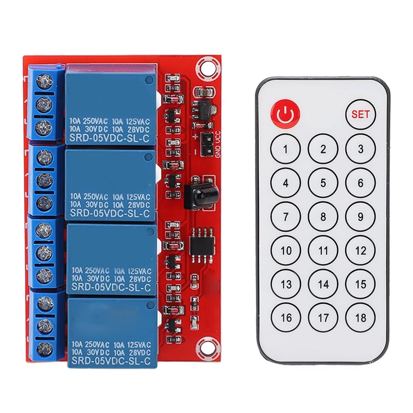 4 Channel Relay Module Infrared Remote Control Switch Set for Home Automation System (5V)
