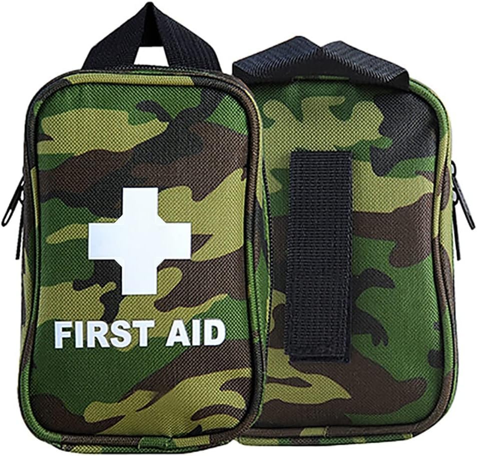 First Aid Kit, Compact Emergency Kit 168 Units Survival Kit with EDC First Aid Belt Pouch Small Case for Home Office Car Hiking Camping