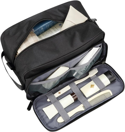 Lucky Rain Toiletry Bag for Men, Mens Bathroom Shaving Kit Travel Bag, Waterproof Travel Bag for toiletries with Handle for Travel Business, Black