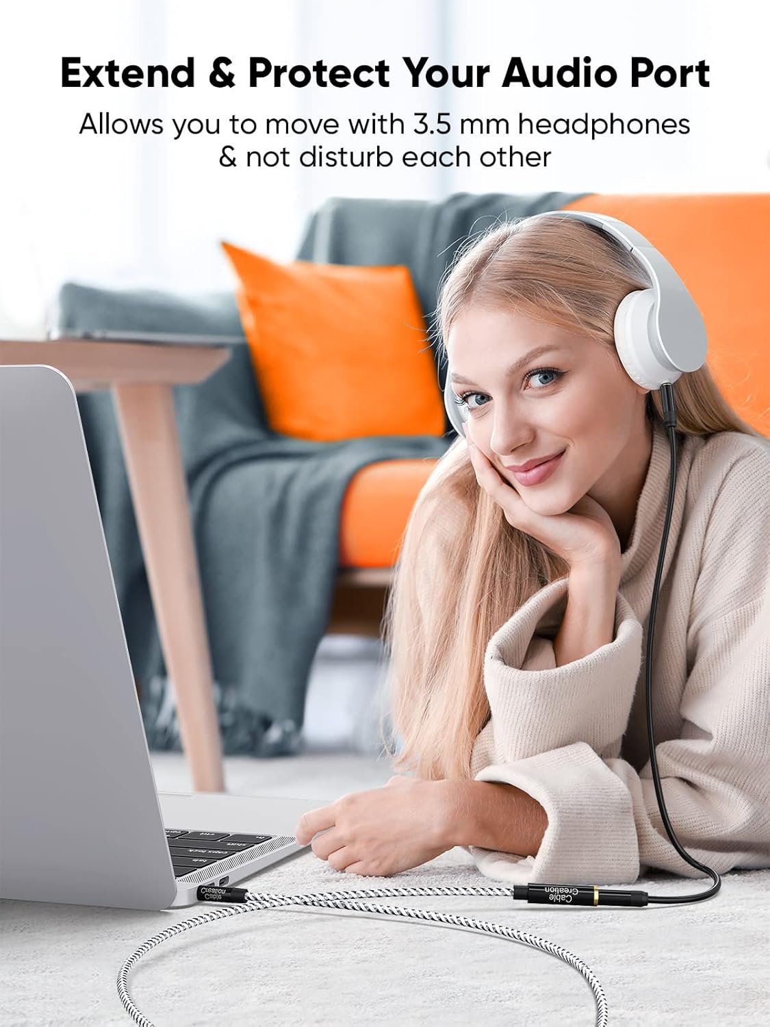 3.5mm Headphone Extension Cable, CableCreation 3.5mm Male to Female Stereo Audio Cable Adapter with Gold Plated Connector, 15 Feet