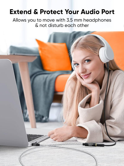 3.5mm Headphone Extension Cable, CableCreation 3.5mm Male to Female Stereo Audio Cable Adapter with Gold Plated Connector, 15 Feet