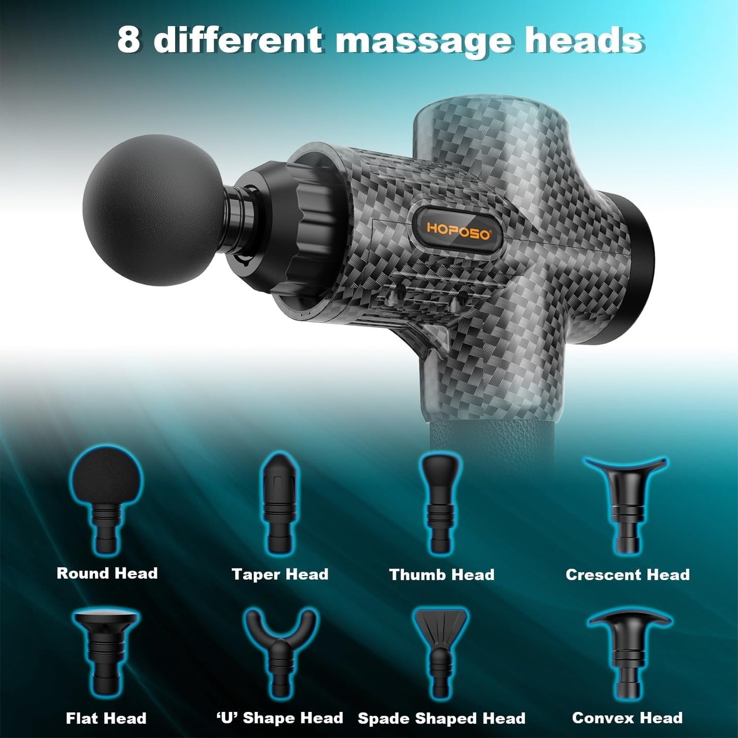 Massage Gun Powerful Portable Sports Massage Gun with 30 Speeds 8 Massage Heads, High Speed Quiet Motor Massage Gun, LCD Screen, Carry Case, Gift for Men Women