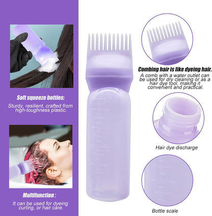 YeaHapiday Hair Oil Applicator and Scalp Massager for a Unique Experience of Hair Oiling and Hair Care, Scalp Brush (Purple)