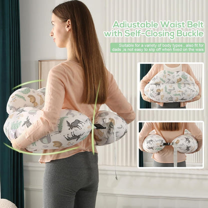 TREE.NB Nursing Pillow for Breastfeeding,Upgraded Multifunction Breast Feeding Pillows with Adjustable Waist Strap and Removable Cotton Cover for Breastfeeding Moms