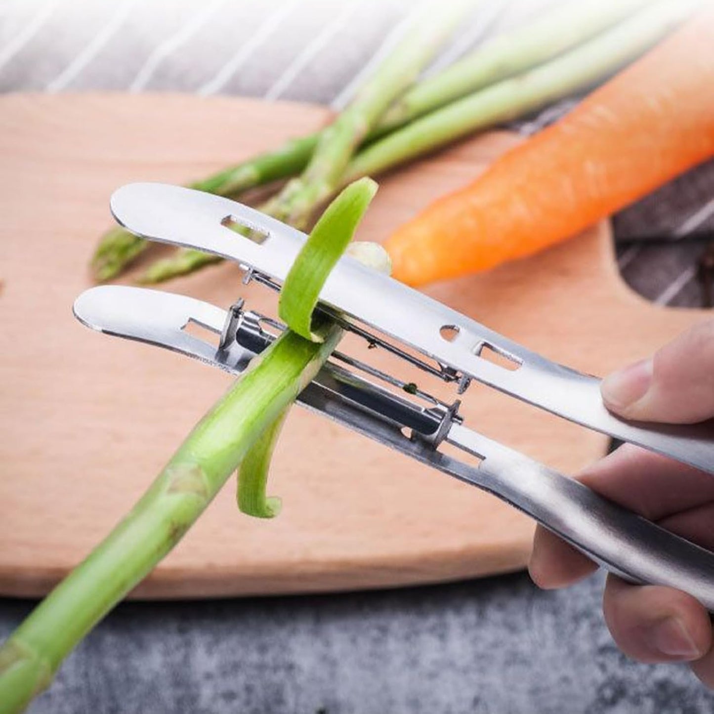 Peelers for Kitchen | Double-Sided Stainless Steel Cactus Peeling Tool,Kitchen Accessories for Food Prep Juicing Salad Making Restaurant Market Outdoor Camping