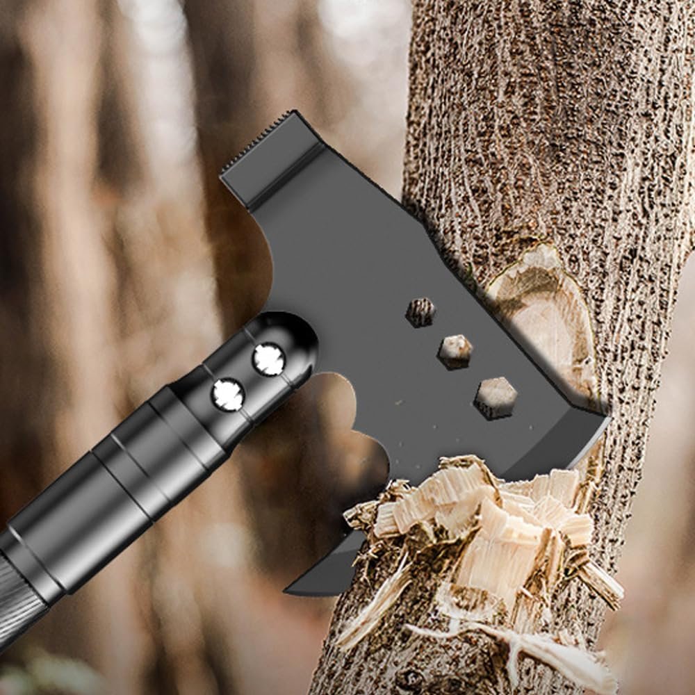 Camping Axe Folding Portable Survival Hatchet Multi Tool with Hammer Kit for Outdoor Camping Hiking